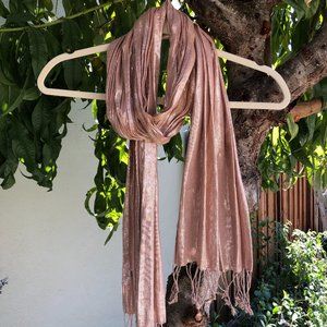J.Crew Rose Gold Metallic Scarf